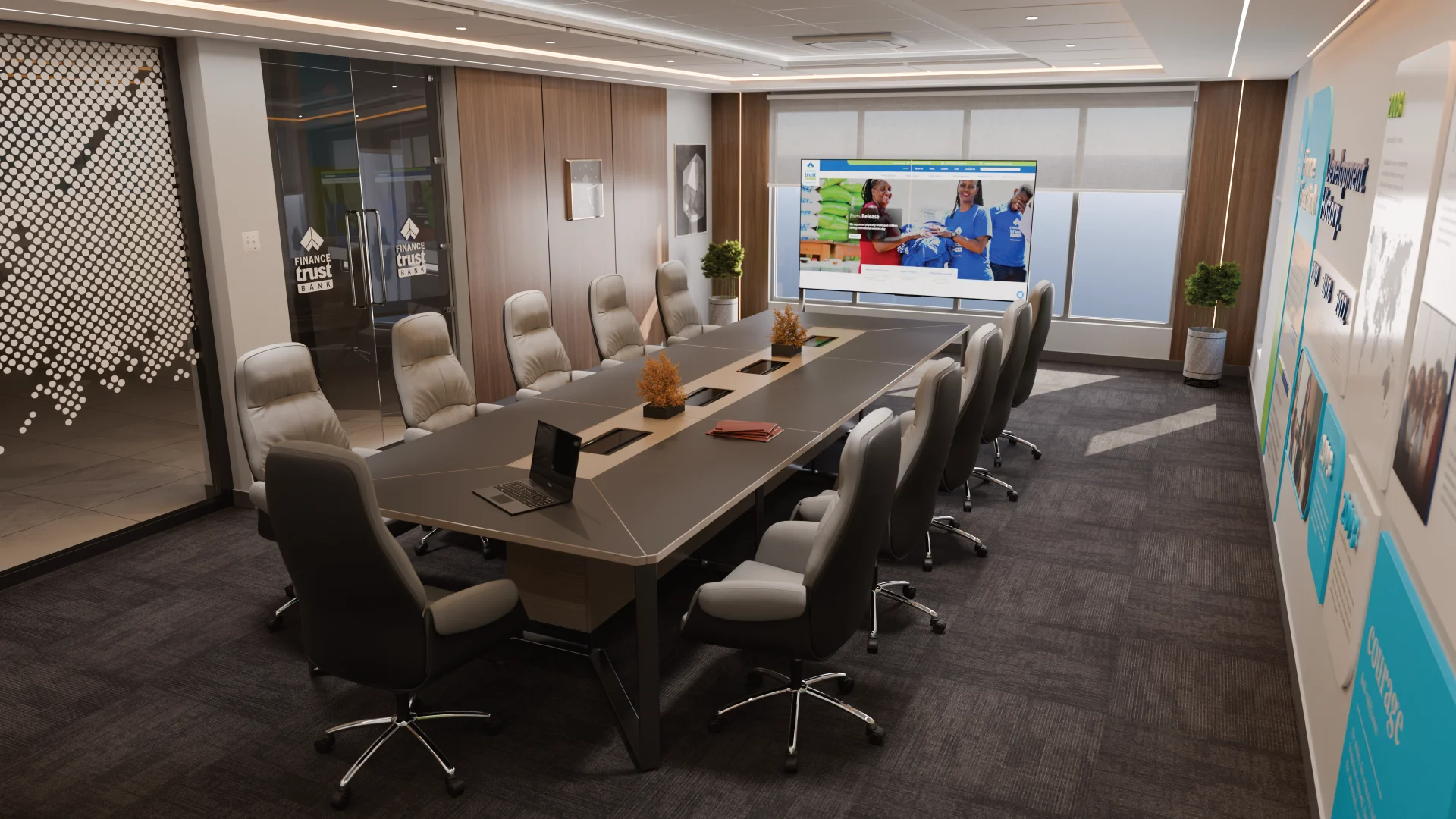 Finance Trust Bank branch entrance and reception